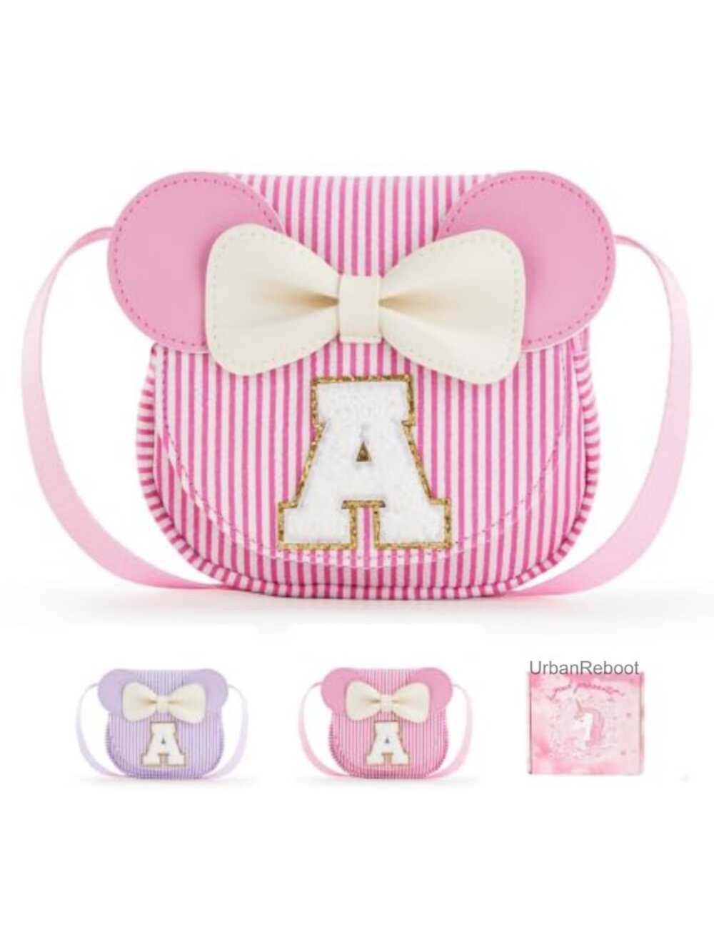 Girls Crossbody Purse Mini Wallet Initial Kids Handbag Gift